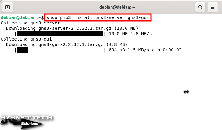 Downloading and Installing GNS3 with Pip3