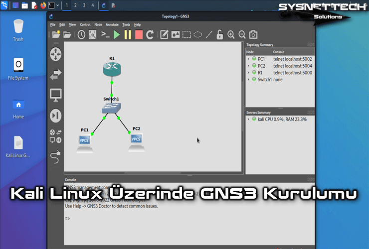 Kali Linux 2022 Üzerinde GNS3 Kurulumu