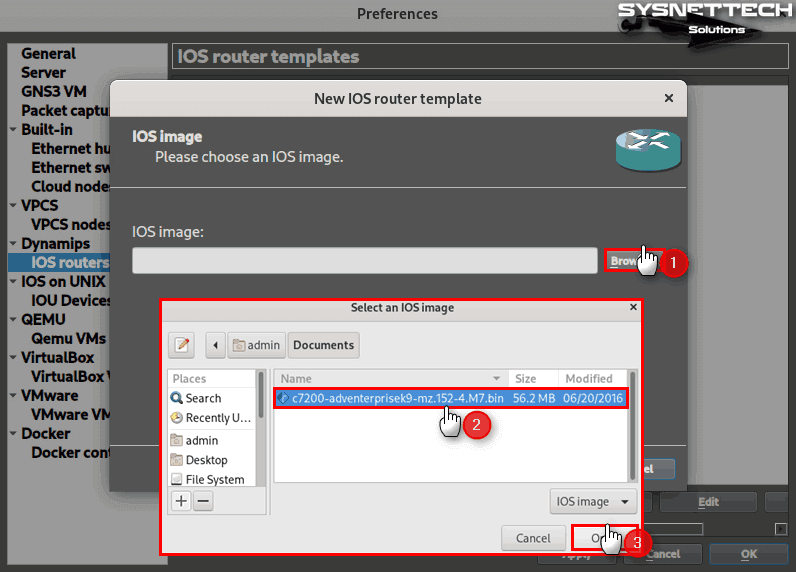 Selecting and Adding Router Image
