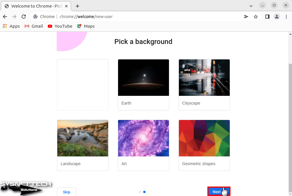 Selecting Background