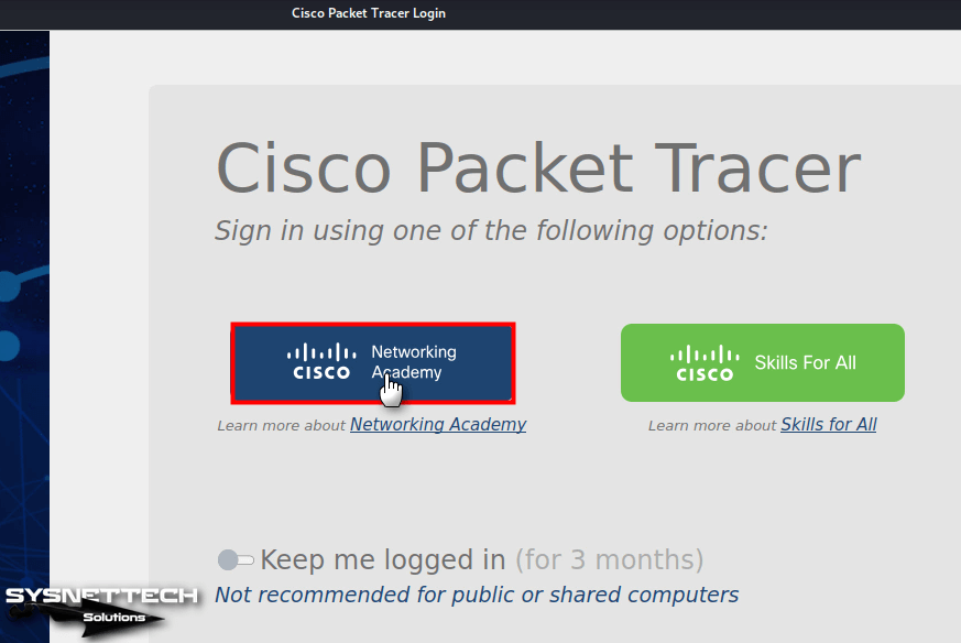 Cisco Networking Academy'de Oturum Açma