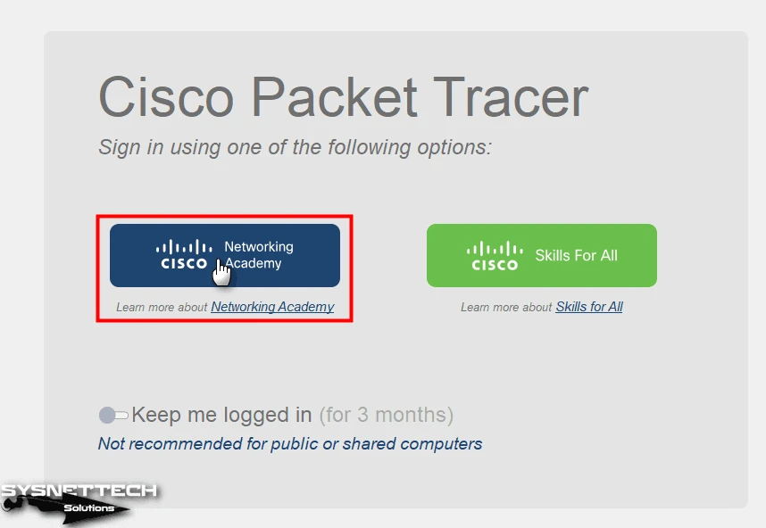 Cisco Networking Academy Oturum Açma