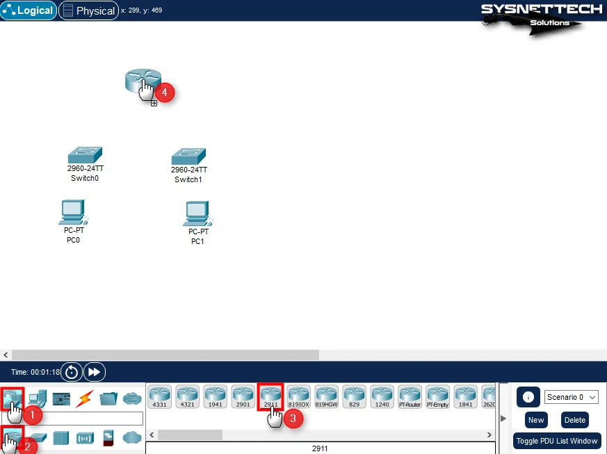 Çalışma Alanına Bir Adet Cisco Router Ekleme