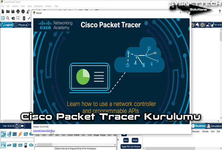 Windows 11 veya 10 Üzerinde Cisco Packet Tracer 8.2 (8.2.0) Kurulumu
