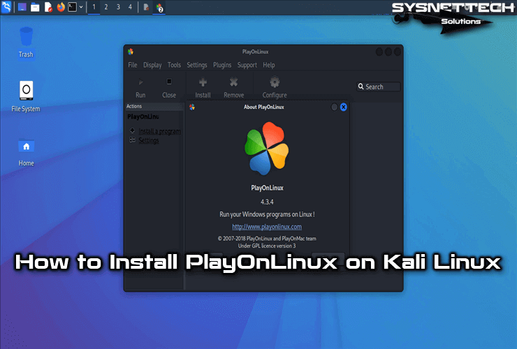 How to Install PlayOnLinux 4.3.4 on Kali Linux 2022