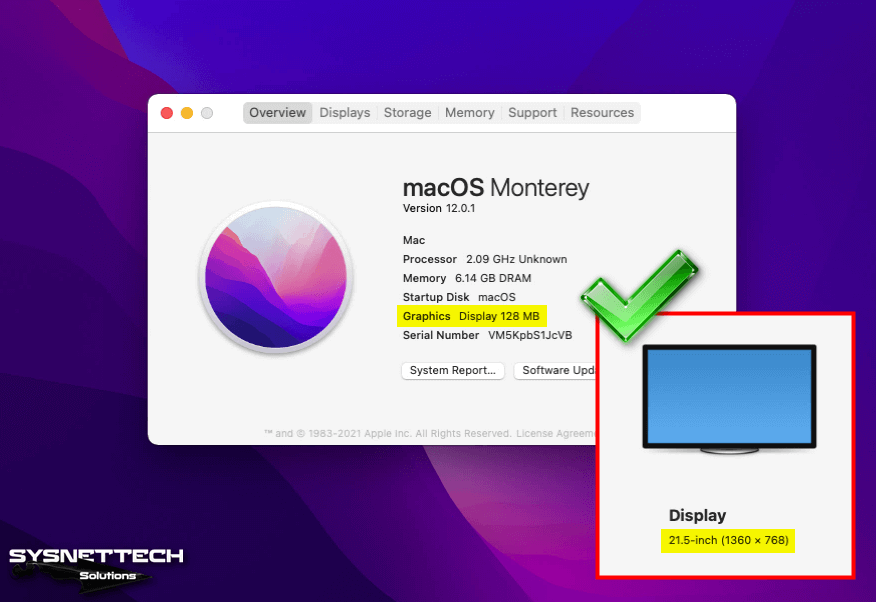 macOS Grafik Belleğini ve Ekran Çözünürlüğünü Kontrol Etme