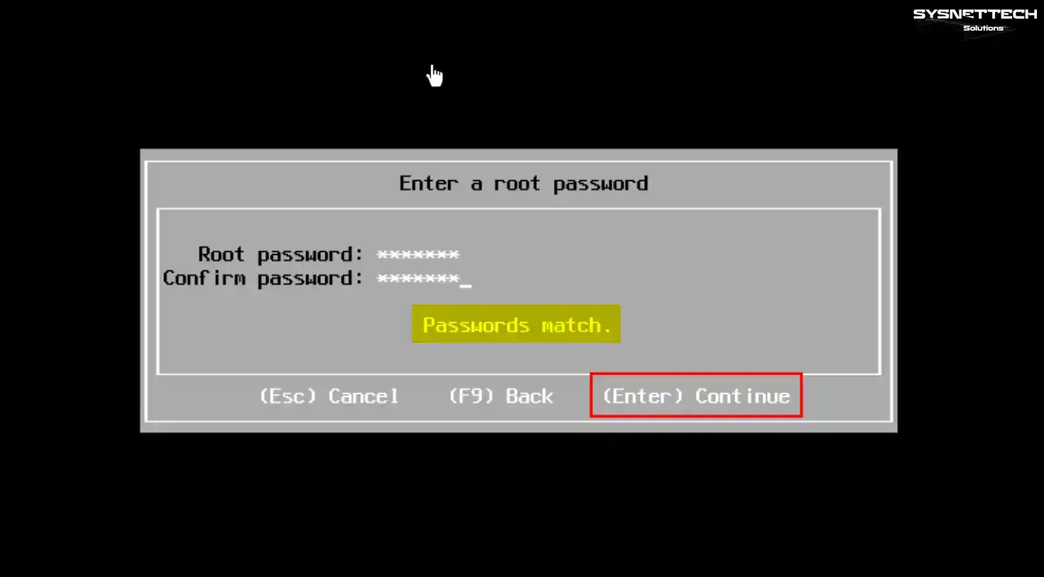 Creating Root Password