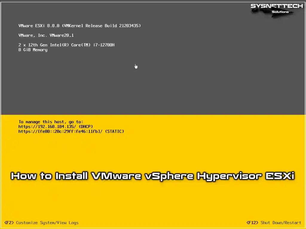 How to Install VMware vSphere ESXi on VirtualBox and VMware Workstation