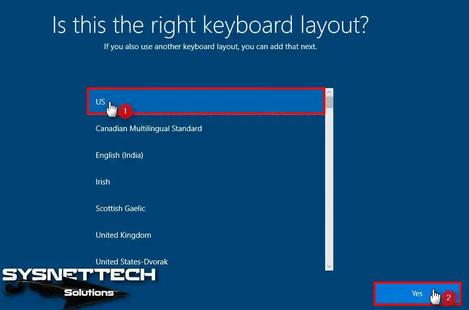 Klavye Düzeni Seçme