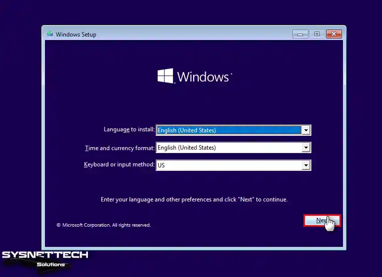 Choosing Windows 10 System Language, Time Zone, and Keyboard Layout