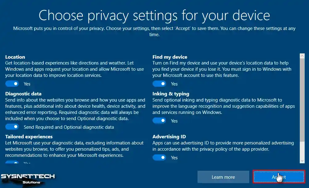 Configuring Privacy Settings