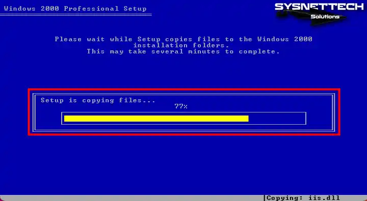 Windows Sistem Dosyaları Kopyalanıyor