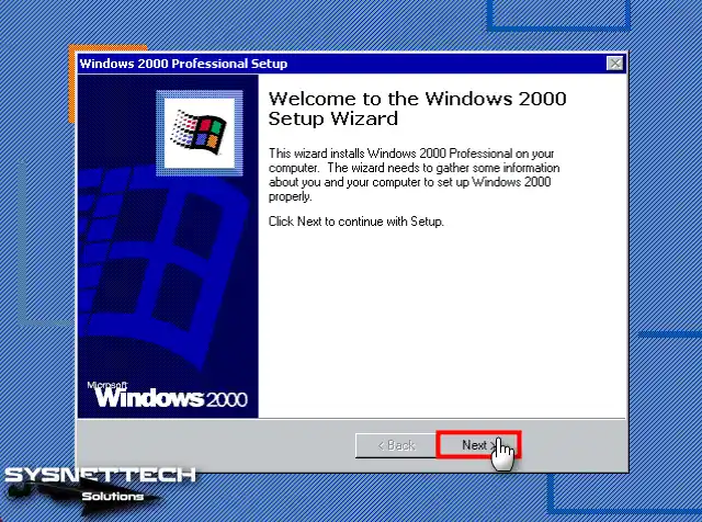 Windows 2000 Kurulum Sihirbazı