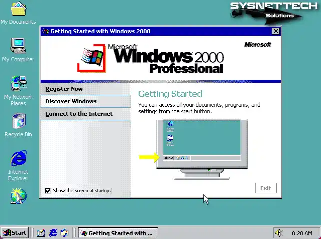 Windows 2000 Pro Masaüstü Düzeni