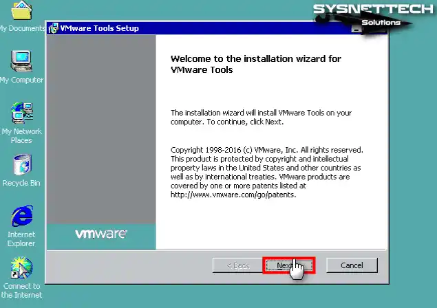 VMware Tools Kurulum Sihirbazı