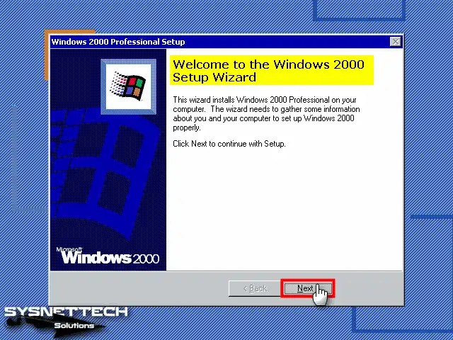 Windows 2K Setup Wizard