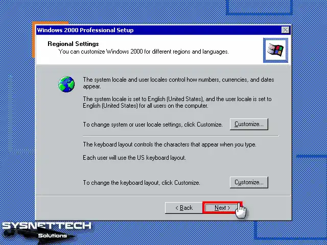 Regional Settings of the System