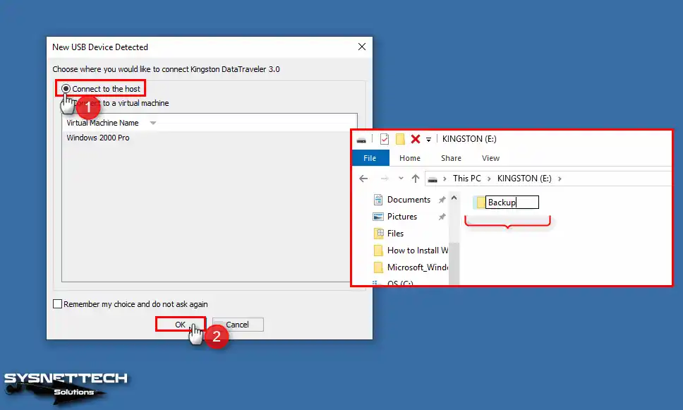 Using USB Flash Drive in VM