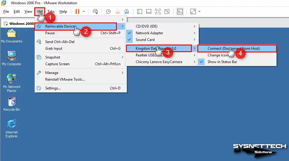 Attaching the USB Stick to the VM