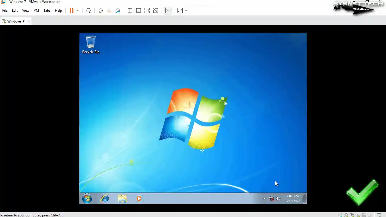 Windows 7 Masaüstü Ekranı