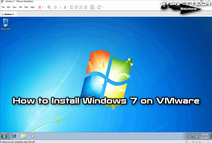 How to Install Windows 7 on - SYSNETTECH Solutions