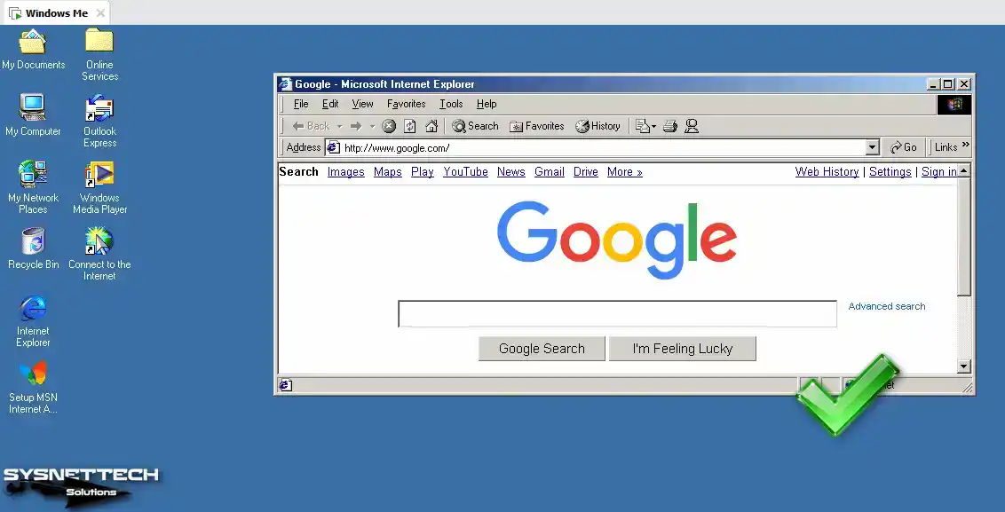 İnternet Explorer ile Google Websitesini Ziyaret Etme