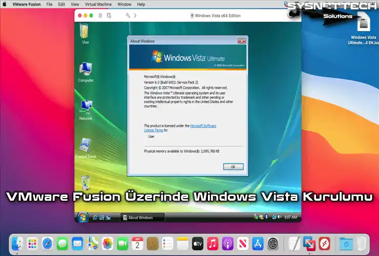 Mac/macOS’ta VMware Fusion Üzerinde Windows Vista Kurulumu