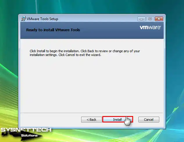Installing the VM's Drivers