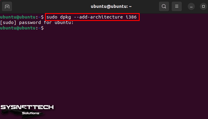 Enabling 32 Bit Architecture in Ubuntu