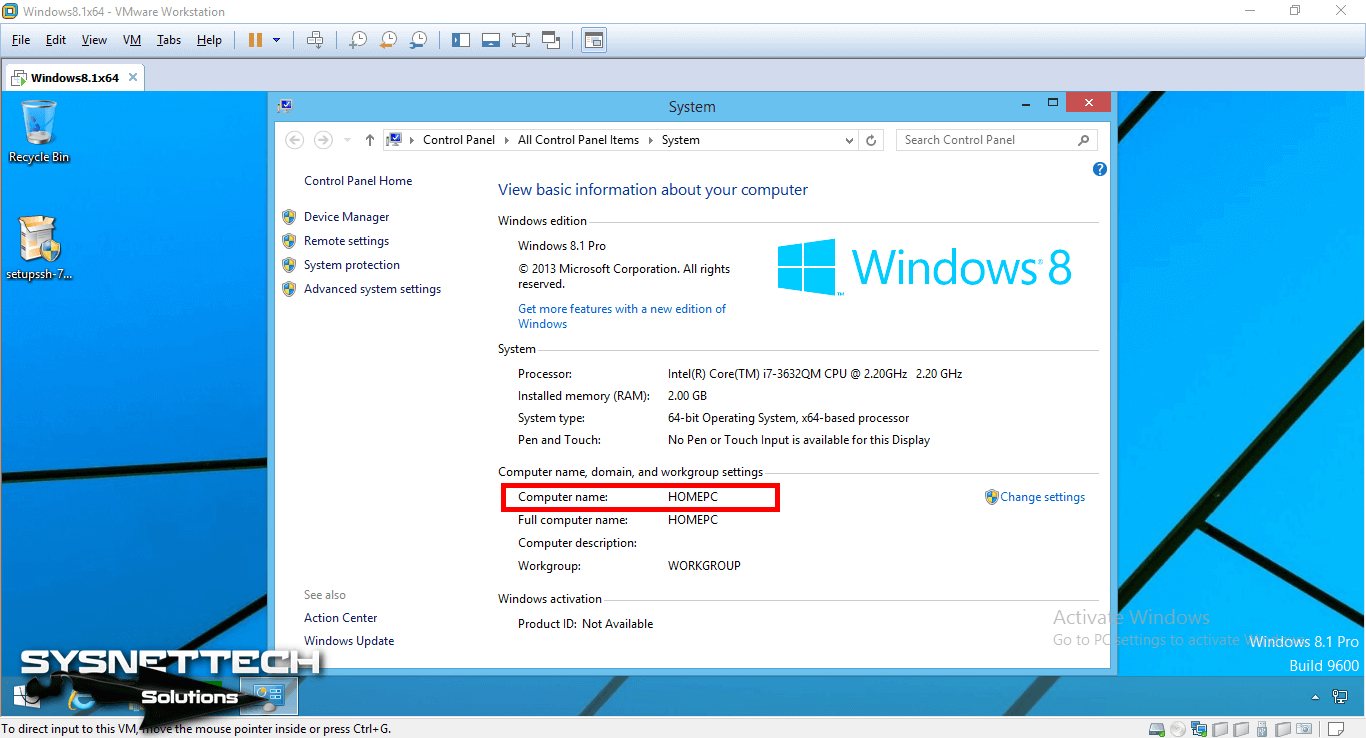 Windows Bilgisayarım Özellikler