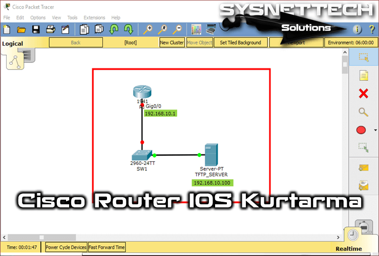Cisco Packet Tracer Üzerinde Cisco Router IOS Kurtarma
