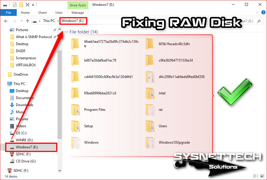 Fixing RAW Disk