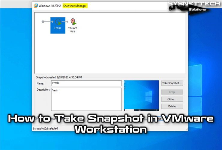 How to Take Snapshot in VMware Workstation