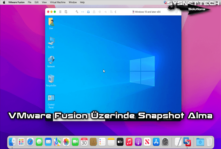 Mac/macOS'ta VMware Fusion Üzerinde Snapshot Alma