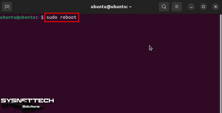 Ubuntu Bilgisayarı Terminalden Yeniden Başlatma