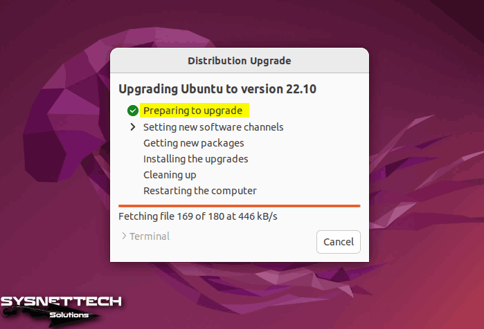 Ubuntu, Version 22.10 Güncelleniyor