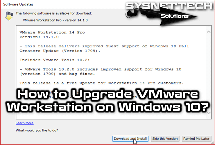 How to Upgrade VMware Workstation on Windows 10