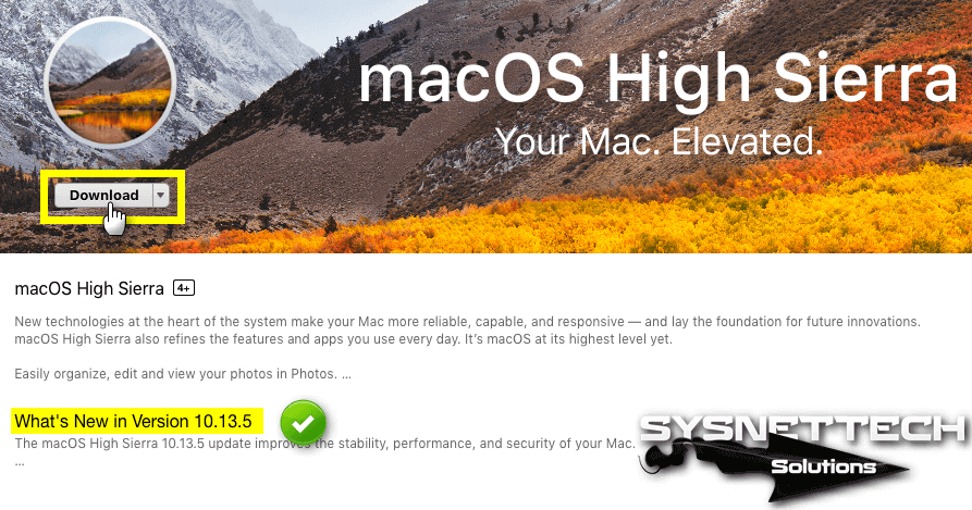 how to update macos high sierra