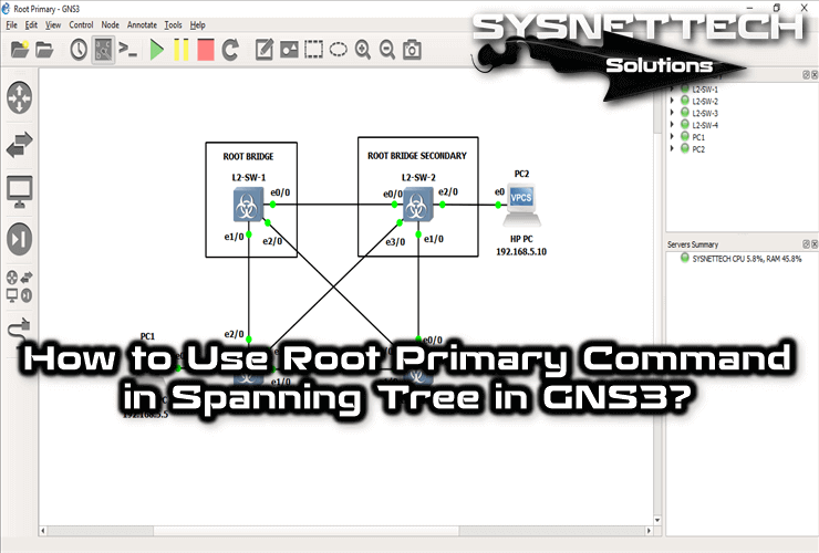 How to Use Root Primary Command in Spanning Tree in GNS3