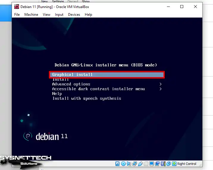 Debian GNU/Linux Installer Menu (BIOS Mode)