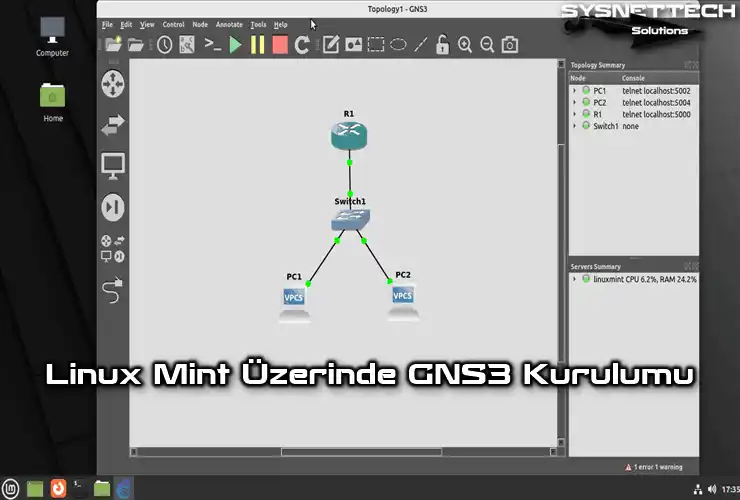 Linux Mint PC'de GNS3 Kurma