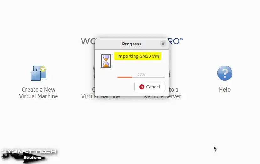 GNS3 VM İmport Ediliyor