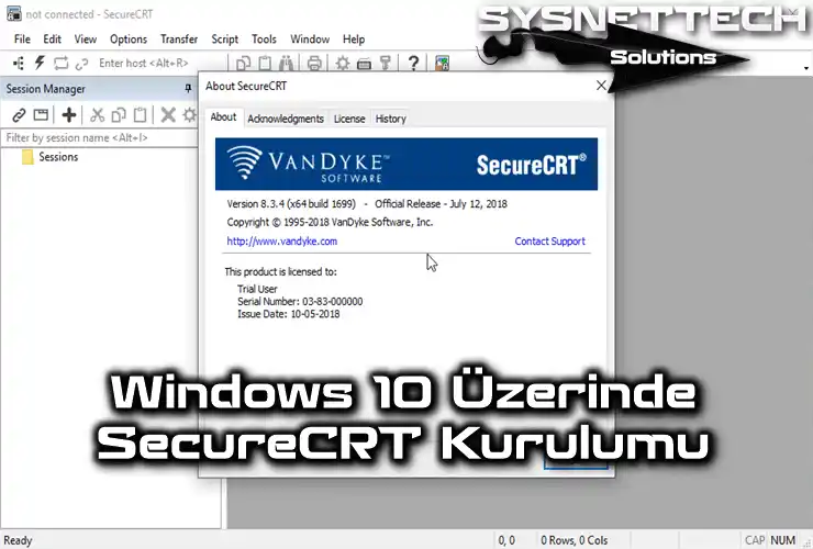 Windows 10 Üzerinde SecureCRT Kurulumu