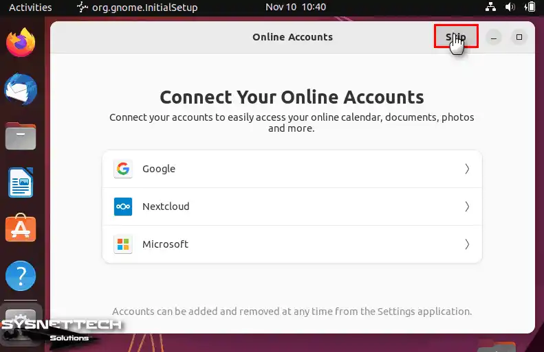 Connecting Online Accounts