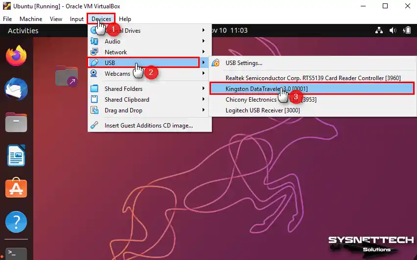 Connecting USB Disk to VM