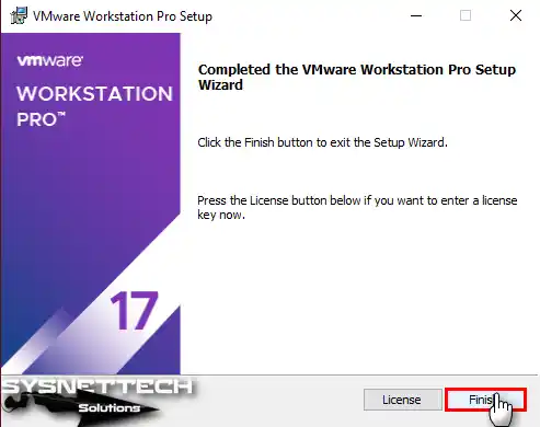Closing the Setup Wizard Window After Installation