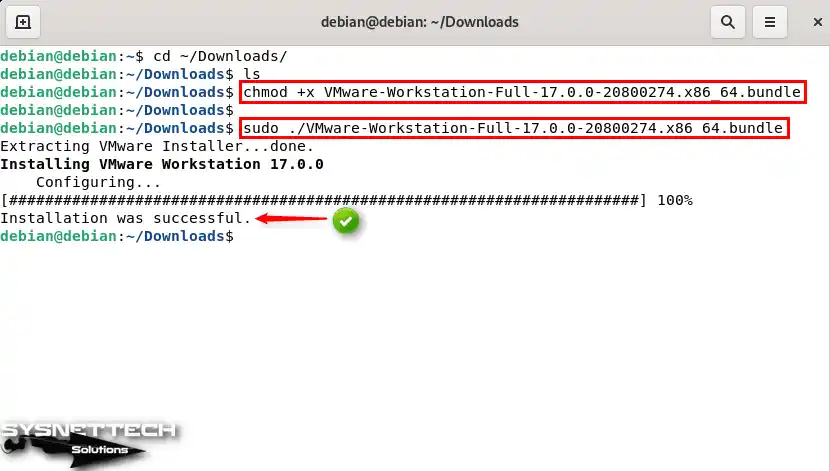 VMware Workstation.bundle Dosyasını Kurma