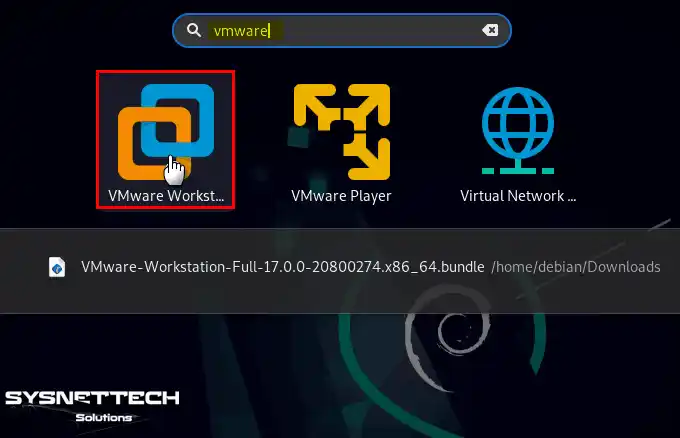 VMware Programını Çalıştırma