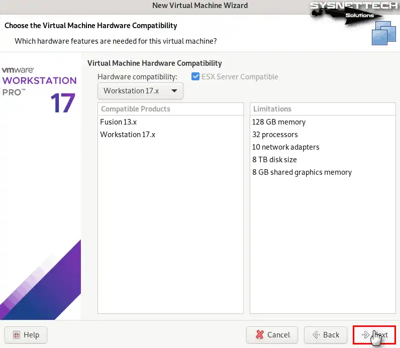 Sanal Donanım Uyumluluğunu Seçme