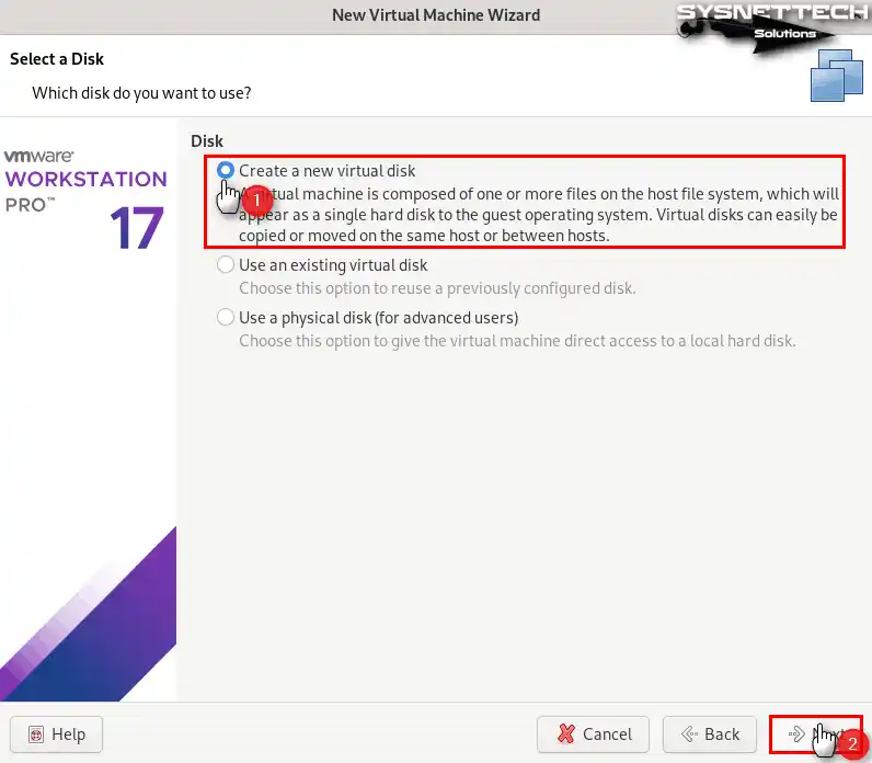Yeni Bir Sanal Disk Oluşturma